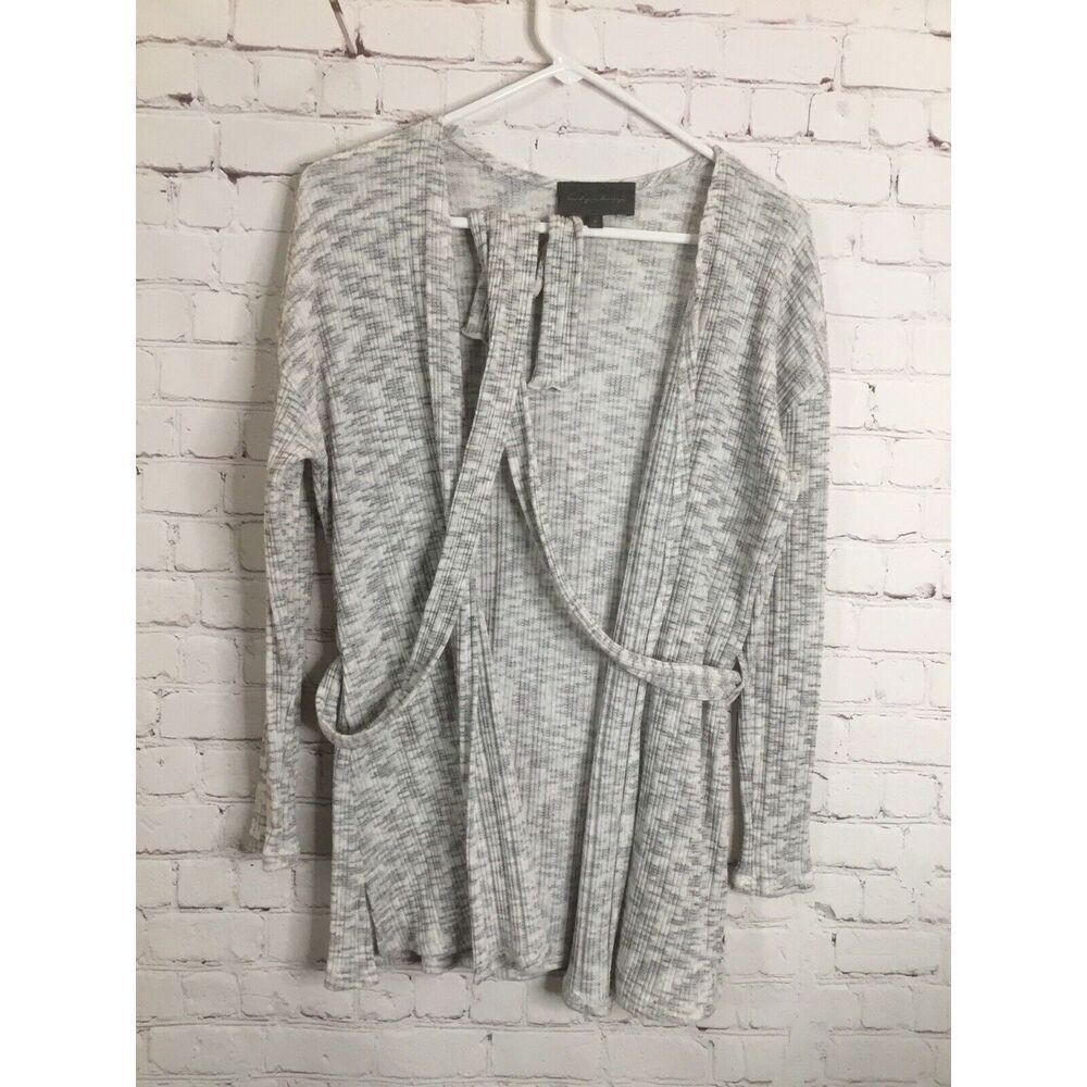 Anthropologie Sunday in Brooklyn Women Size XS Cardigan Sweater Tie Waist Gray